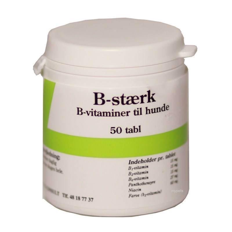 B-Stærk, b-vitaminer til hunde, 50 tabl.