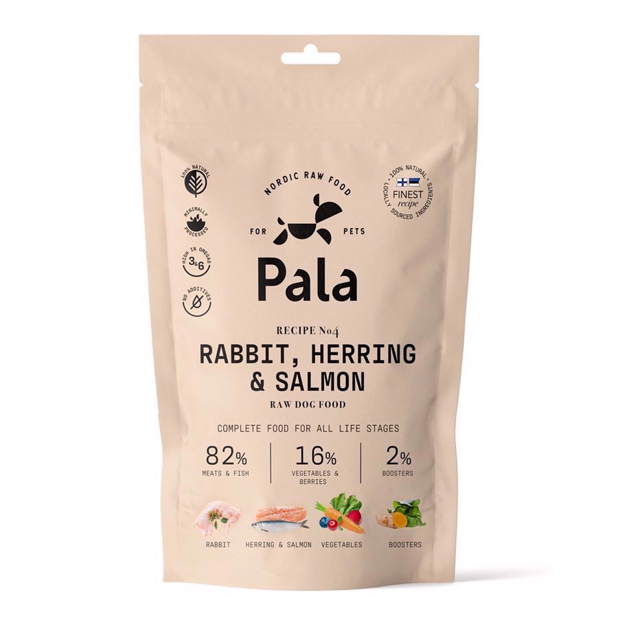 Pala Raw Dog Food Rabbit, Hering & Salmon, 100g