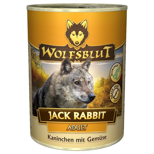 Se WolfsBlut Jack Rabbit Adult dåsemad, 395 gr. hos Hundefoder.dk